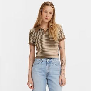 Levi’s Brown BONNIE POLO SHIRT NWT